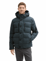 TOM TAILOR Herren Pufferjacke mit Abnehmbarer Kapuze 3XL 27604 - Stormy Blue