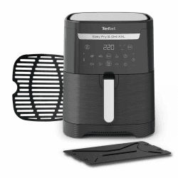 Tefal EY8018 Easy Fry & Grill XXL 2-in-1 Heißluftfritteuse | Air Fryer und Grill | Flexcook-Einsatz für 2 Speisen gleichzeitig | gesunde Friteuse ohne Öl | energiesparend | 8 Programme | 8 Personen