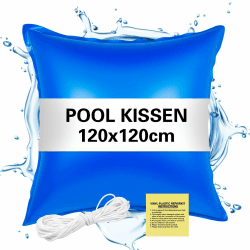 120x120cm Luftkissen Poolkissen Winter, Pool Luftkissen zur Poolabdeckung PVC Verstärktes Material 0.4mm Ultradickes Poolpolster Pool Winterkissen Luftpolster, Luftkissen Pool Kissen Überwinterung XXL