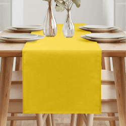 Tischläufer Frühling Modern, Tischläufer Abwaschbar, Tischläufer Leinenoptik, Tischläufer Wasserabweisend, Tischläufer für Esszimmer Party Urlaub Dekoration (Gelb, 40 x 140 cm)