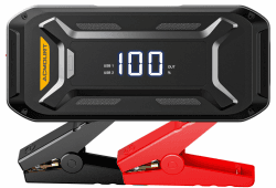 ACMOUNT Starthilfe Powerbank, 5000A Spitzenleistung Booster Auto Starthilfe Powerbank für Pkw (für Alle Benzin/10,0L Diesel), 12V Jump Starter mit LCD-Display, USB-Schnellladung, LED-Licht