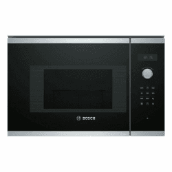 Bosch bel523ms0 eingebaut 20L 800 W schwarz, Edelstahl – Mikrowelle (eingebaut, 20 L, 800 W, Rotation, Berührung, Schwarz, Edelstahl, Knopf)