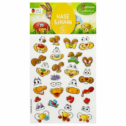 Heitmann Eierfarben Sticker Hasen/Enten-Gesichter, 10 g, 1007805