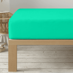 Degrees Home – Kollektion – Spannbettlaken 150 x 190 x 33 – verstellbar – gebürstete Polyester – Grun