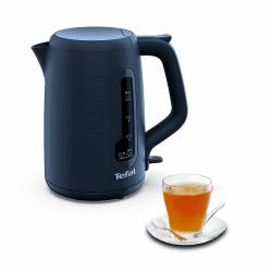 Tefal KO2M04 Morning Wasserkocher | elegantes Design | 1,7 l Fassungsvermögen | große Einfüllöffnung | breiter Ausguss mit Metall-Filter | abgedecktes Heizelement | Wanted Blue