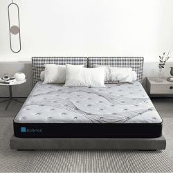 Avenco Matratze 160x200, Einzelne Taschenfederkernmatratze, Hochelastische Schaumstoff-Hybridmatratze, Boxspringmatratze mit CertiPUR-US Schaumstoff für Unterstützung, Hoch 22cm Grau 160*200*22