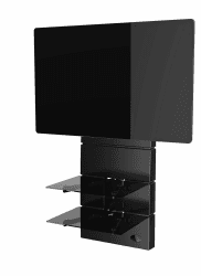 Meliconi Ghost Design 3500 Rotation schwarz matt Wandhalterung für Fernseher von 32 bis 70 Zoll (32 Zoll) Vesa 200 300 400 mm