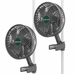 MARS HYDRO Upgrade 2-Stück M6 Clip Ventilator Grow Oszillierend Leise Klein for Growzelt, 10 Geschwindigkeitsstufen, Grow Ventilator Oszillierend Klemmbar mini fan für growzelt, APP/WiFi Steuerung