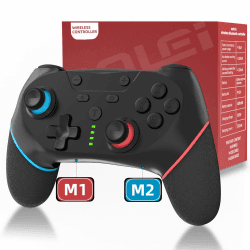 BOLEi Wireless Switch Controller für Switch/Switch Lite/Switch OLED, Pro Controller mit Programmierbar/Schnell Verbunden/Lange Akkulaufzeit/Dual Shock/6 Achsen Gyro/Turbo/Wakeup Funktion