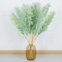 10 Stück Pampasgras Groß - DATEFUN Getrocknete Pampasgrasdekoration 100CM - Getrockneten Blumen Deko Natürliche & Flauschige - für Boho, Bodenvasen, Tisch, Hochzeits, Wohnzimmer, Schlafzimmer(Grün)