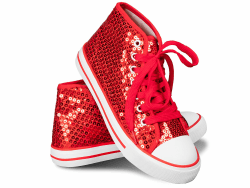 Think Jeck! Pailletten Schuhe Damen Glitzer Sneaker auch als Wendepailletten wählbar Halbhoch Damenschnürer Disco 40 EU Rot