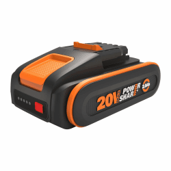 Original WORX WA3639 PowerShare Akku 20V - 2000mAh Li-Ion, wiederaufladbarer - kompakter Akku mit höher Sicherheit & längerer Laufzeit - mit LED-Ladestandanzeige - kompatibel für alle WORX Geräte