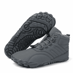 Deedlite Barfußschuhe Damen Winter, Extrem Warme Gefütterte, Winterschuhe Herren Wasserdicht, Outdoor Winterstiefel 41 EU B 902grau