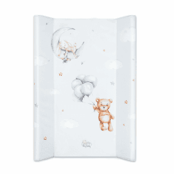 Wickelunterlage Wickelauflage Keil 70x47 cm - Wickeltischauflage für Babys abwaschbare und wasserdichte Wickelmulde ideal für Babybett und Wickeltisch Teddybären Motiv B