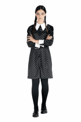Ciao- Wednesday Addams dress costume disguise fancy dress girl official Wednesday (Size S)