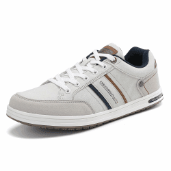 ARRIGO BELLO Sneaker Herren Schuhe Business Freizeitschuhe Leichte Trainers für Walking, Laufen, Sport Größe 41-46 44 EU Hellgrau001