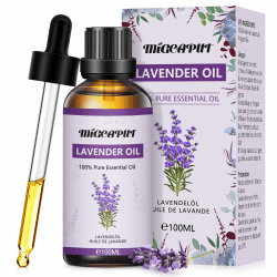Migcaput Ätherische Öle lavendelöl 100 ml,100% Natürliche ätherische Öle, Ätherisches Aromatherapieöl von Erstklassige Qualität, Duftöle für Diffusor, Luftbefeuchter, Entspannen, Massage, Bad