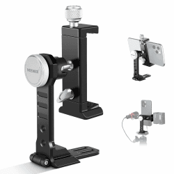NEEWER Stativhalterung aus Aluminiumlegierung, um 360 Grad drehbare Telefonhalterung mit Arca-Basis, kompatibel mit iPhone 15 Pro Max Galaxy S24 Ultra Pixel und Smartphones von 2,6 bis 4 Zoll Breite