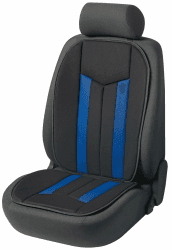 Walser Auto-Sitzauflage Elegance Plus, Universaler Sitzaufleger-Auto, Auto-Schutzunterlage, PKW-Sitzschoner, Sitzaufleger-Auto schwarz/blau