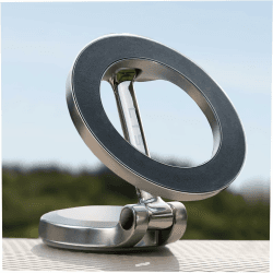 LISEN Handyhalterung Auto Magnet [20xN55 Stärkste Magnete] Kompatibel mit MagSafe Autohalterung,Vollmetall Magnetische KFZ Aufnahme halmet [Kleber 3M Kleber], Silber