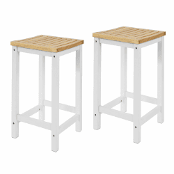 SoBuy FST29-WNx2 2er Set Stuhl Holzstuhl Essstuhl Küchenstuhl Hocker zum Küchenwagen