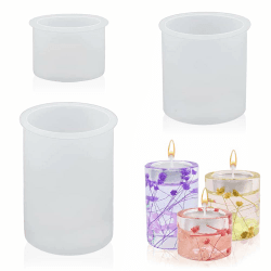 yotutun Silikonform Kerzenhalter, 3-Größen DIY Zement Kerzenhalter Herstellung Werkzeuge 3D Kerzenhalter Silikonform Teelichthalter Round Candle Holder für Heimdekor, Teelichthalterm