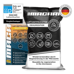 Vergleichssieger 2021-Luftentfeuchter Auto Wiederverwendbar 1 kg natürliche Füllung, Extra Robust Made in Germany, Anti Beschlag Entfeuchter. Gegen Feuchtigkeit & Gerüche Auto & Schrank, Auto Zubehör