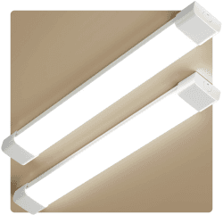 Anten 2 x LED Feuchtraumleuchte 150cm | 45W Feuchtraumlampe | Neutralweiß 4000K 4950LM Werkstattlampe | IP65 Wasserfest Wannenleuchte | Wasserdicht Kellerleuchte für Büros Keller Werkstätten Garage