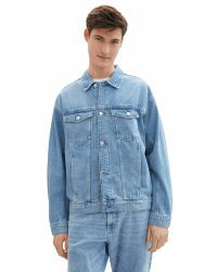 TOM TAILOR Denim Herren Jeansjacke S 10118 - Used Light Stone Blue Denim