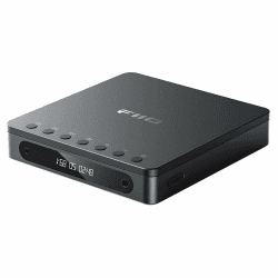 FiiO DM13 Multifunktionaler tragbarer Stereo-Bluetooth-CD-Player mit ausdauerndem Akku, unterstützt USB-Ripping, optisch/koaxial/3,5 mm/4,4 mm Ausgänge (schwarzes Bluetooth)