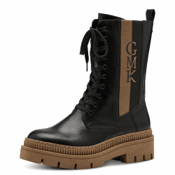 MARCO TOZZI by Guido Maria Kretschmer Damen Stiefeletten zum Schnüren mit Plateau mit Reißverschluss 41 EU Black Nature