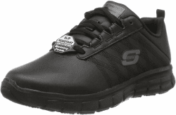 Skechers Damen Sure Track Erath Slip On Sneaker 41 EU Black Leather