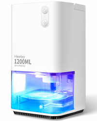 Heelay Luftentfeuchter 1200ML, Luftentfeuchter Elektrisch Entfeuchter Energiesparend,Tragbar,Ultra Leise,Auto Abschaltung,7 Farbiges Licht,Raumentfeuchter Dehumidifier für Schlafzimmer,Bad,Home