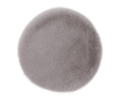 Gözze - Gözze Fellimitat-Stuhlplatte, Sitzkissen, Kunstfell, 100% Polyester, Ø 38 cm - Silber