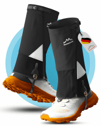 Alpenwert Gamaschen Wasserdicht [Deutsches Start-Up] geschützt beim Wandern, Jagd, Schnee, Winter, Regen Gaiters Regenstulpen für Herren und Damen