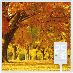Heidenfeld Infrarotheizung HF-HP105 | 𝟭𝟬 𝐉𝐀𝐇𝐑𝐄 𝐆𝐀𝐑𝐀𝐍𝐓𝐈𝐄 - 400 Watt - Bis 10 m² - Infrarot Heizkörper - Elektroheizung mit Thermostat - Überhitzungsschutz (400 Watt, Herbst)