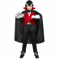 W WIDMANN MILANO Party Fashion - Kinderkostüm Vampir, Gothic, Blutsauger, Dunkler Graf, Halloween Verkleidung Vampir 2 158