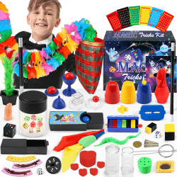 Subtail Zauberkasten - 70+ Zaubertricks Set für Kinder mit Zauberstab | Anleitung - Spielzeug Kindergeschenke ab 6 7 8 9 10 11 12 Jahre für Magier Junge Mädchen - Magie Requisiten Zauber Tricks
