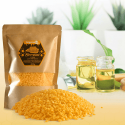 Bienenwachs Pastillen, 100% natürliches Bienenwachs, 400g ideal für Kosmetik Kerzen Cremes Salben Seifen Wachstücher und Holzpolitur