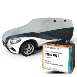WALSER Auto-Hagelschutzplane, SUV-Hagelschutzgarage wasserdicht, Auto-Abdeckplane Perma Protect, atmungsaktive PKW-Abdeckung, Autoplane, Größe: L L SUV