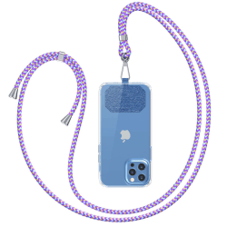 GUMO-LONG Handykette Universal zum Umhängen - Kompatibel mit jedem Handy und Smartphone, Kette zum Umhängen, Hülle mit Kordel, Handyband mit jeder Hülle kombinierbar Veilchen