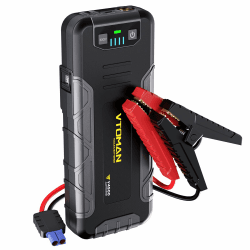VTOMAN V4500 4500A Starthilfe Powerbank Mit Starthilfekabel Für Pkw (10L Gas oder 8L Diesel Motor), 12V Autobatterie Starter Powerbank, Tragbare Auto Booster mit LED-Taschenlampe für RV Truck SUV