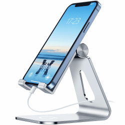 Gritin Handy Ständer, Multi-Winkel Halterung Verstellbare Handyhalterung, Universal Faltbarer Tisch Halter für iPhone 15,15 Pro Max, 14 Pro, 13, 12, 11, XR, X, XS, Mate, Galaxy