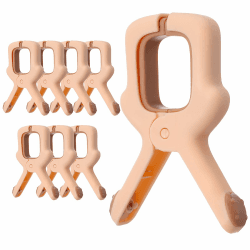 Tyqour 8 Stück Winddicht Groß Strandtuch klammern Handtuchklammern für Strandliegen Große XXL Strandtuchklammern Strandtuch Clips Wäscheklammern für Tägliche Wäsche Badetuch Rosa