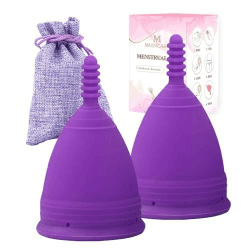 M MUNCASO Menstruationstasse 2 Stück Period Menstrual Cup, Sehr Weich und Flexibel Mehrwegbecher Menstruationstasse aus Medizinischem Silikon Menstruations Cup
