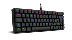 Ozone Mini Tastaur Gaming Tactical -OZTACTICALSP- Tastatur mechanische, ohne numerische Tastatur, Bluetooth, Switches Outemu Red, RGB-LED-Beleuchtung, geräuschlos, Spanisches QWERTY-Layout, Schwarz