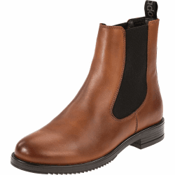 Palado Chelsea Boots Damen Paros - modische Stiefeletten für Frauen - Winterschuhe aus feinstem Echtleder - Elegante Winterstiefel mit Absatz 39 EU Braun