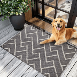 LUKDUNG Fussmatte Innen 50x80cm, Türmatte, Schmutzfangmatte, rutschfest Waschbar Teppich, Sauberlaufmatte, Fussmatte Aussen Innen für Innen, Außen, Haustür, Eingang, Patio, Flur