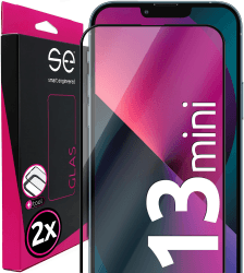 2 x se® für iPhone 13 mini für Panzerglas - aus Deutschland 100% Passgenau mit Installationshilfe, kompatibel mit iPhone 13 mini Schutzfolie Schutzglas, Anti- Kratzer 9H Härte HD-Klar 100% Funktion