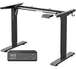 MAIDeSITe höhenverstellbarer Schreibtisch elektrisch mit starken Motor, tischgestell höhenverstellbar 2 teiligen Beinen sowie auch 4 Memory-Steuerung Schreibtisch -T1 Pro(Schwarz)